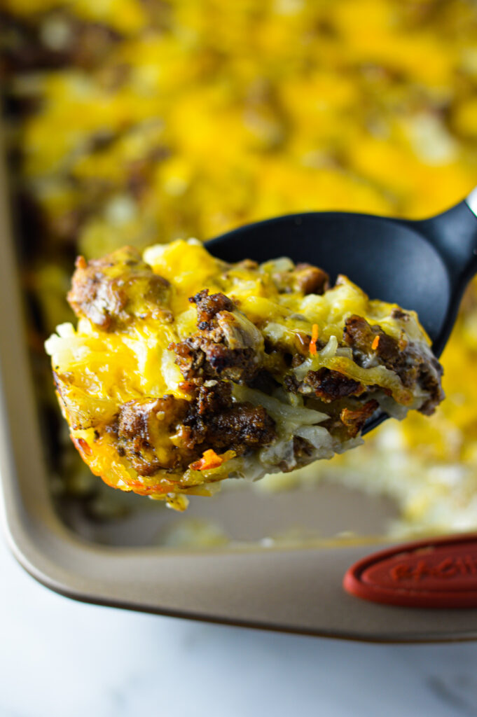 Ground Beef and Shredded Hashbrown Casserole