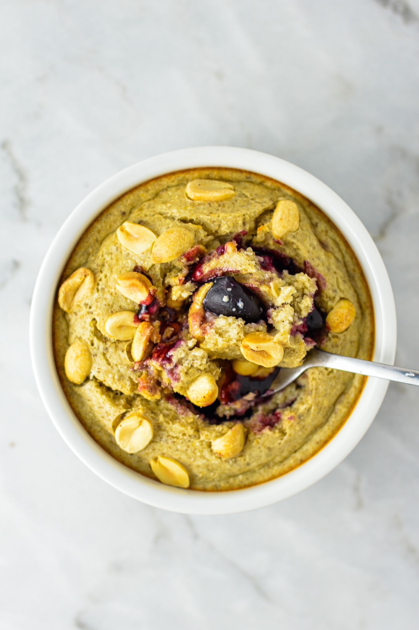 Peanut Butter and Jelly Blended Baked Oats