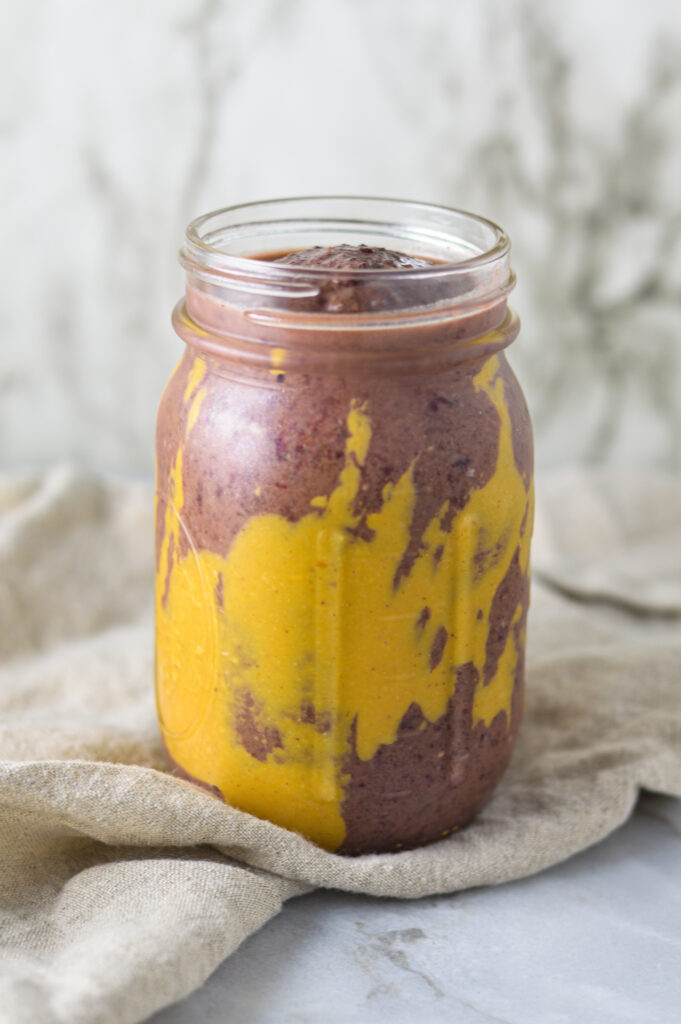 Peanut Butter and Jelly Protein Smoothie