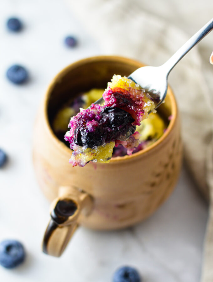 Blueberry Muffin Mug Cake