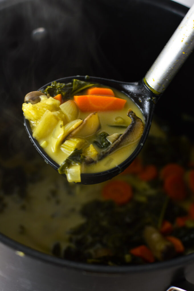 Creamy Kale and Mushroom Soup