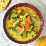 Creamy Kale and Mushroom Soup