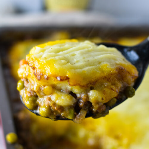 Irish Shepherd's Pie with Guiness and Piped Mashed Potatoes