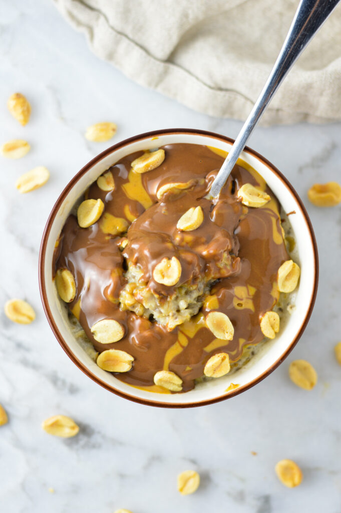 Peanut Butter Nutella Oatmeal