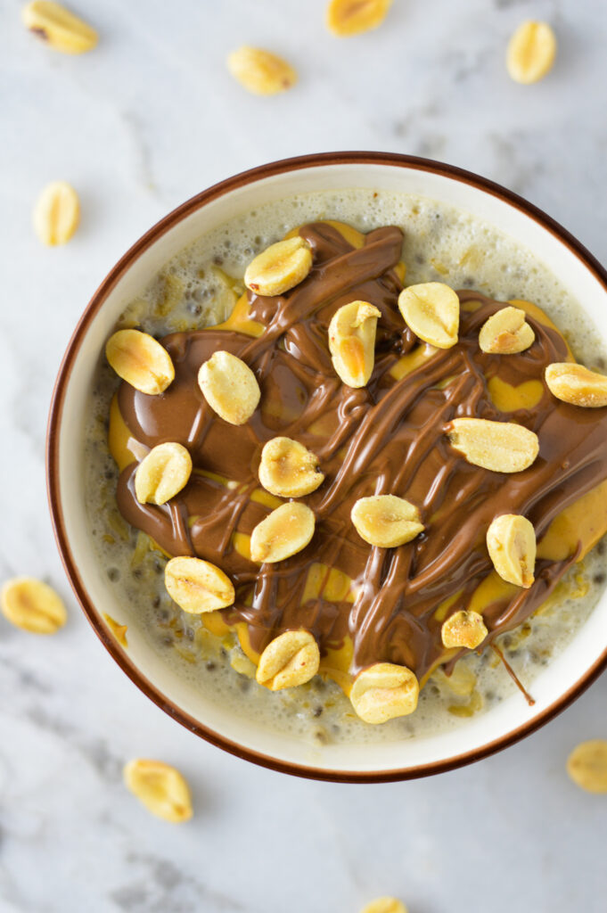 Peanut Butter Nutella Oatmeal