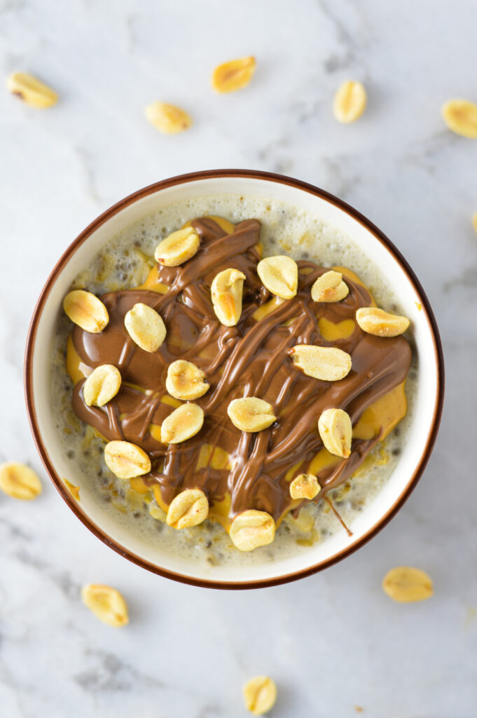 Peanut Butter Nutella Oatmeal