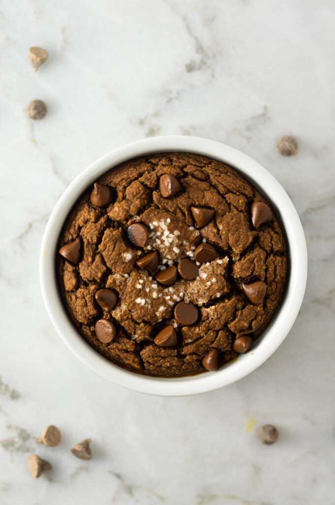 Salted Caramel Chocolate Blended Baked Oats