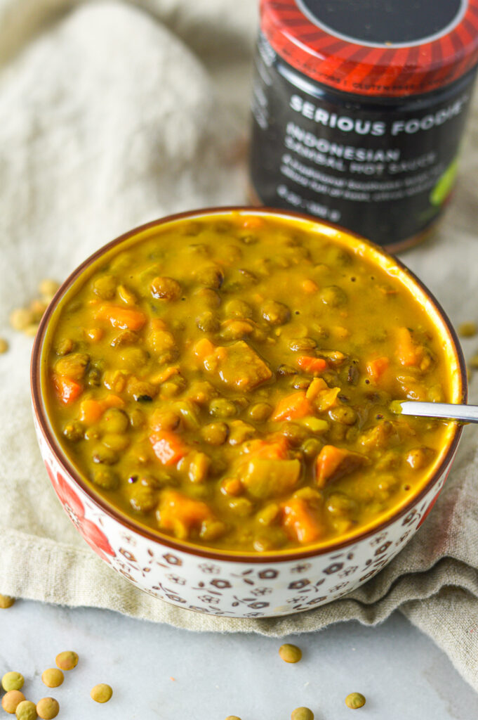 Coconut Sweet Potato and Lentil Soup