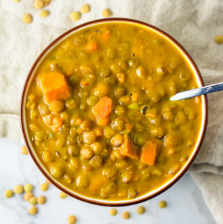 Coconut Sweet Potato and Lentil Soup