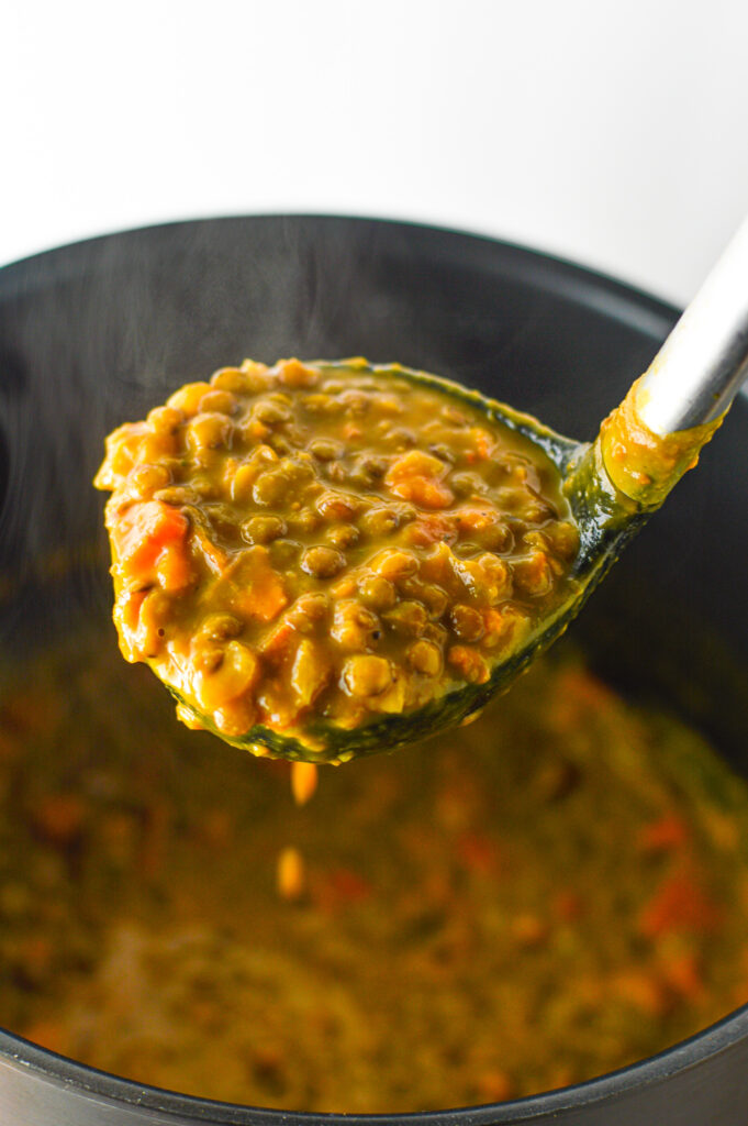 Coconut Sweet Potato and Lentil Soup