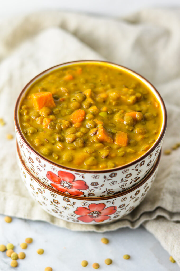 Coconut Sweet Potato and Lentil Soup