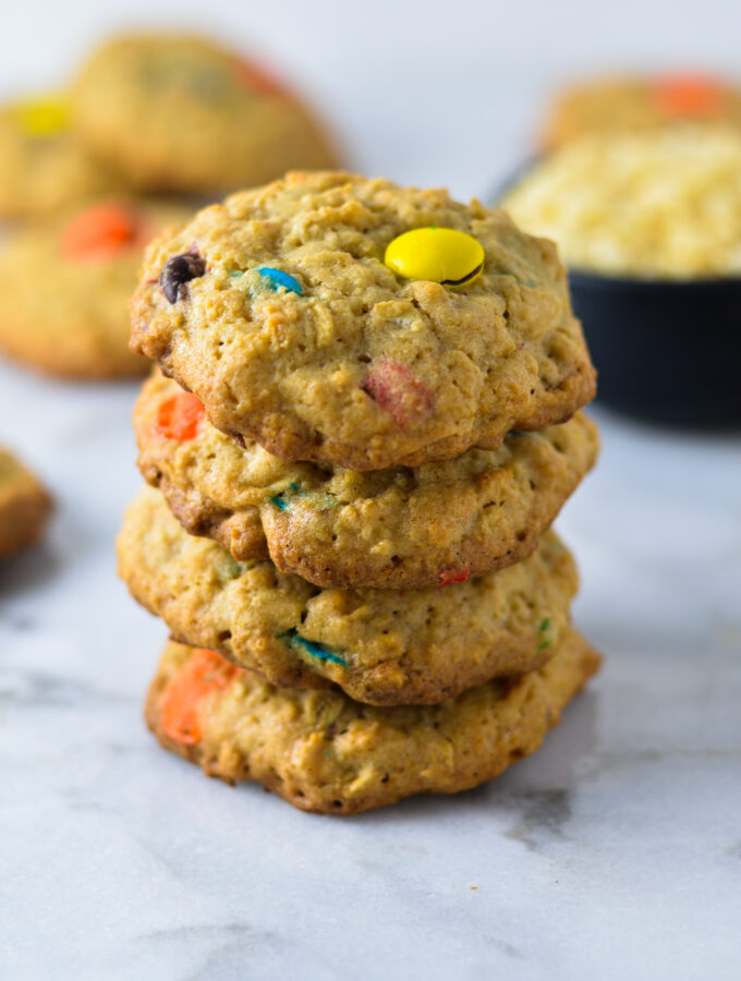 M&M Rice Krispie Cookies