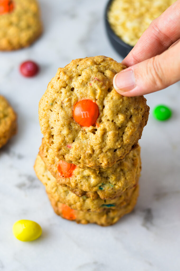 M&M Rice Krispie Cookies