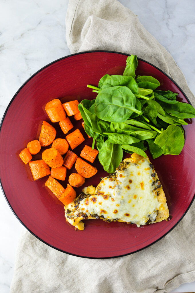 Pesto Mozzarella Baked Chicken