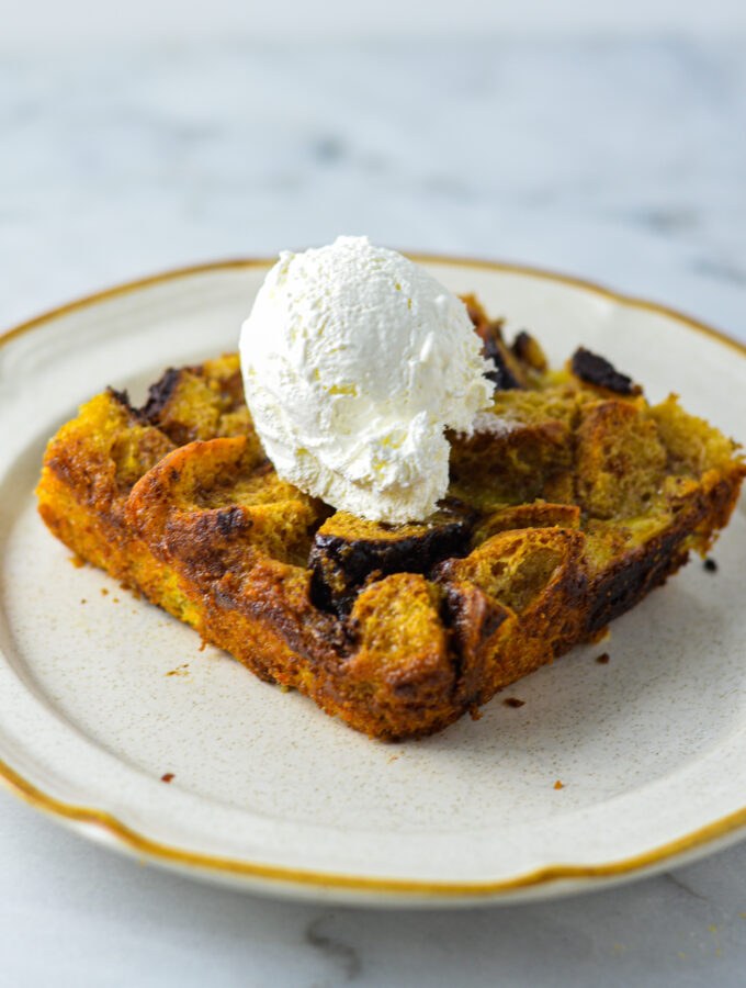 Leftover Doughnut Bread Pudding