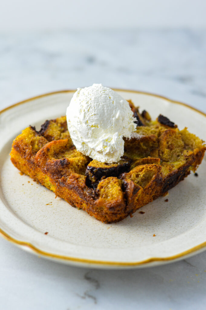 Leftover Doughnut Bread Pudding