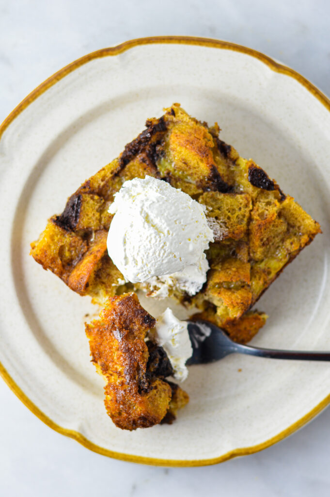 Leftover Doughnut Bread Pudding