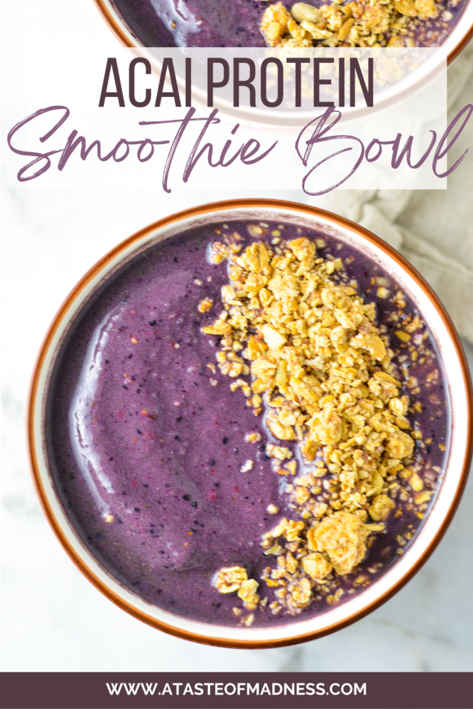 Tropical Acai Protein Smoothie Bowl