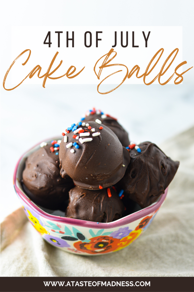 Easy 4th of July Cake Balls