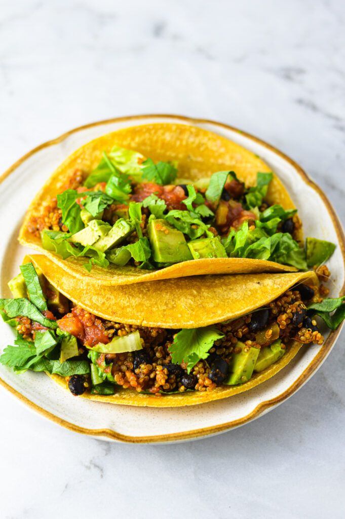 Black Bean Quinoa Tacos