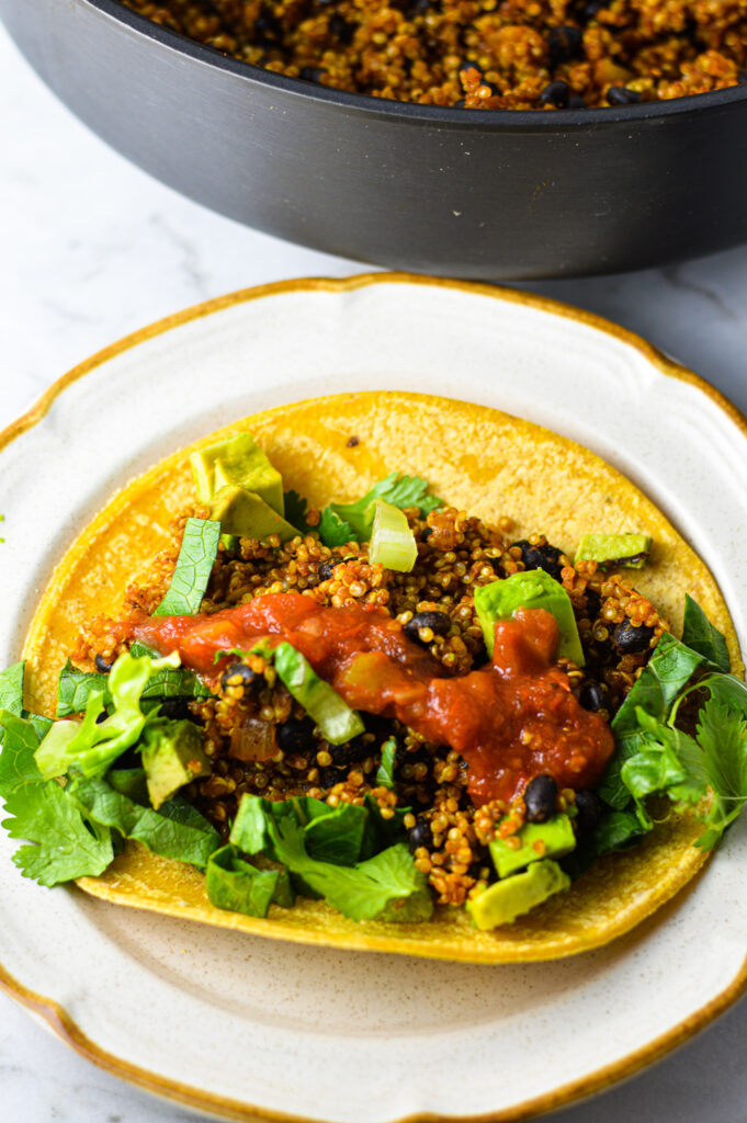 Black Bean Quinoa Tacos