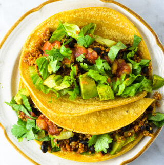 Black Bean Quinoa Tacos