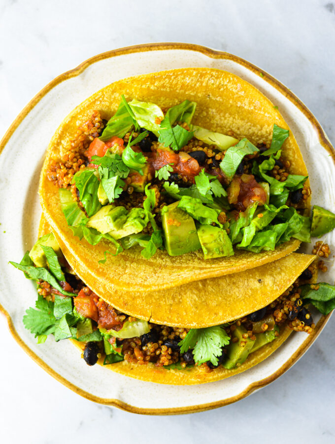 Black Bean Quinoa Tacos