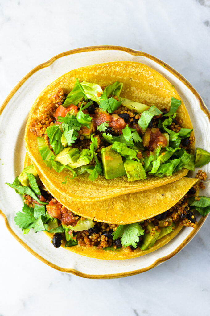 Black Bean Quinoa Tacos