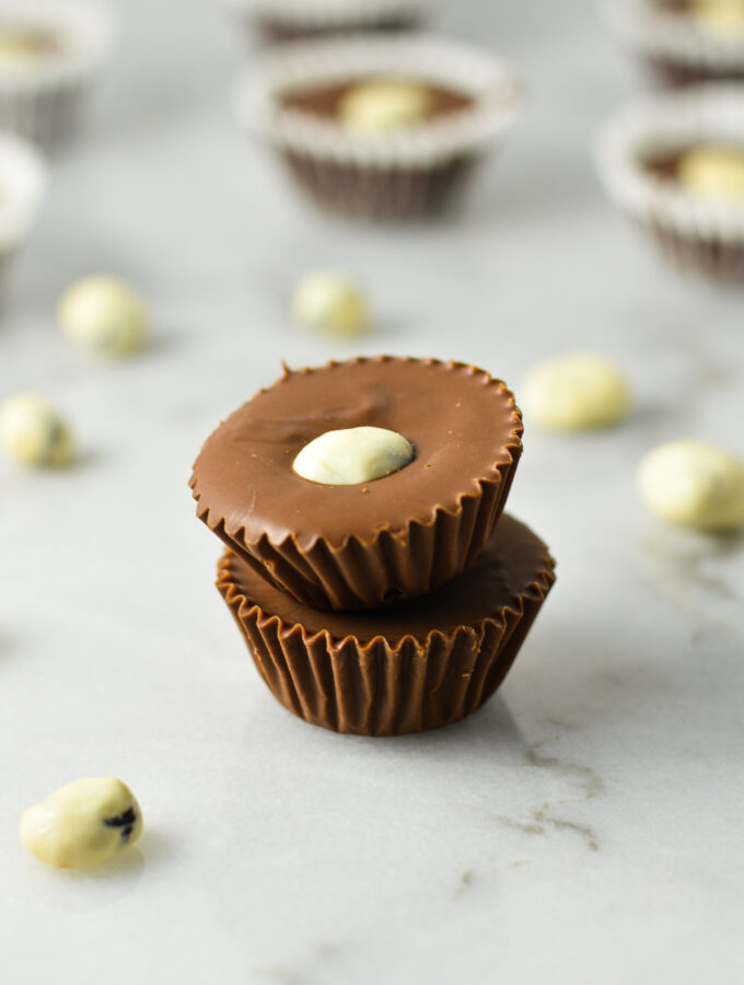 Yogurt Covered Raisin Nutella Cups