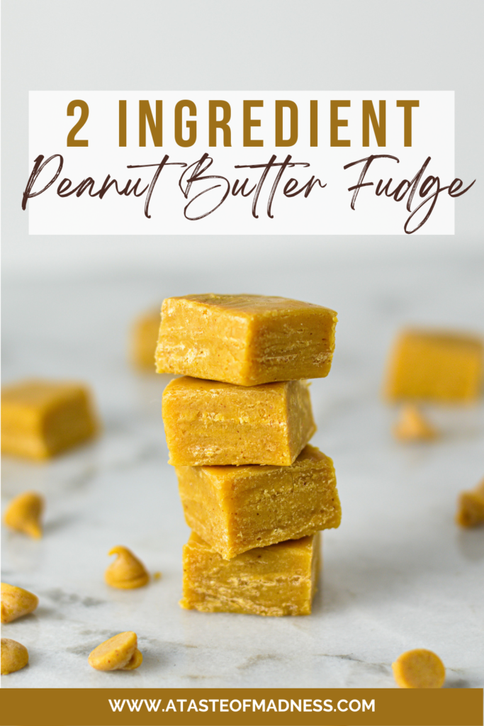 2 Ingredient Peanut Butter Fudge