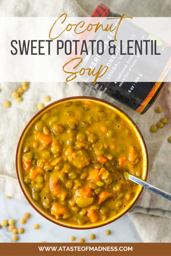 Coconut Sweet Potato and Lentil Soup