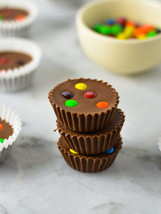 Mini M&Ms Nutella Cups