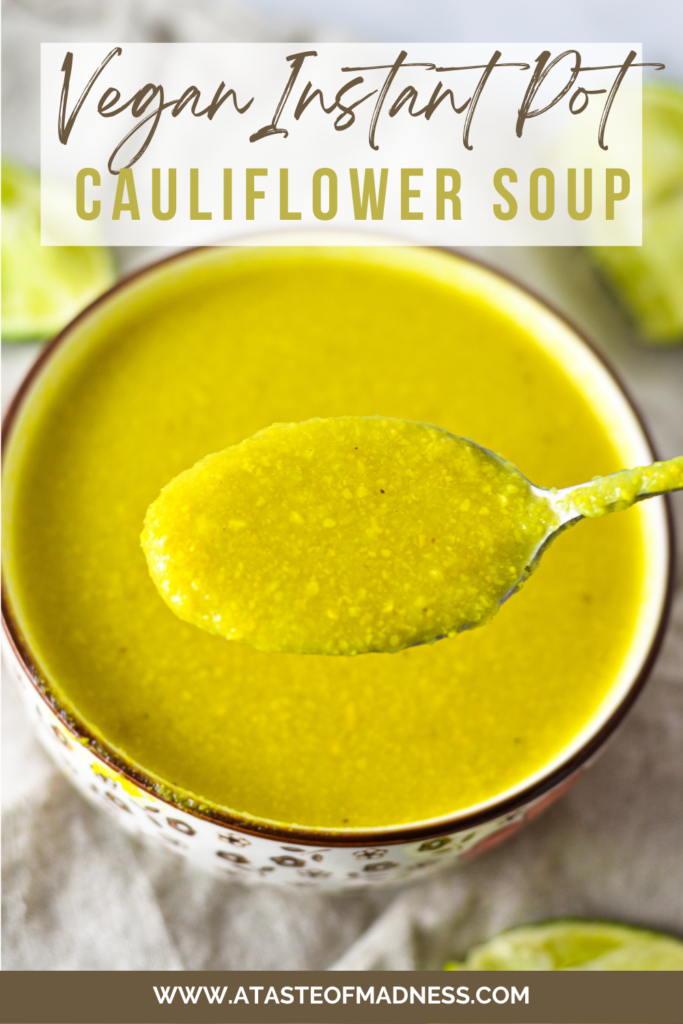 Vegan Instant Pot Cauliflower Soup