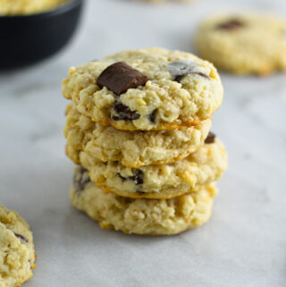 Crispy Chocolate Chunk Cream Cheese Cookies