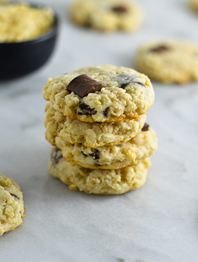 Crispy Chocolate Chunk Cream Cheese Cookies