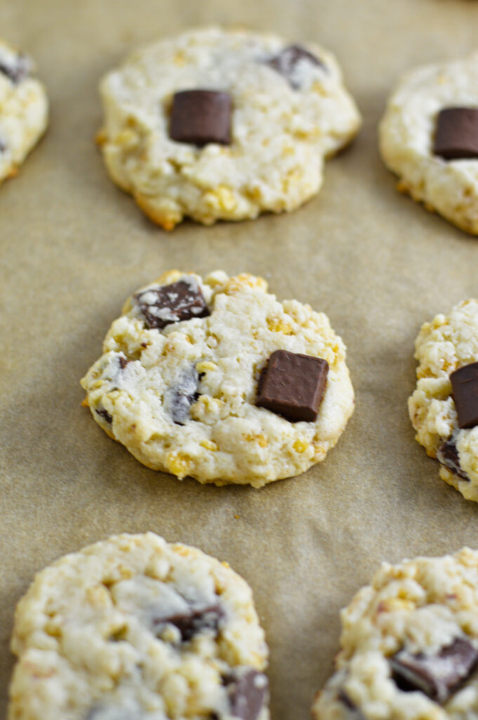 Crispy Chocolate Chunk Cream Cheese Cookies