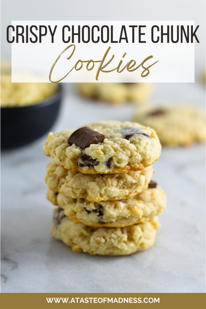 Crispy Chocolate Chunk Cream Cheese Cookies