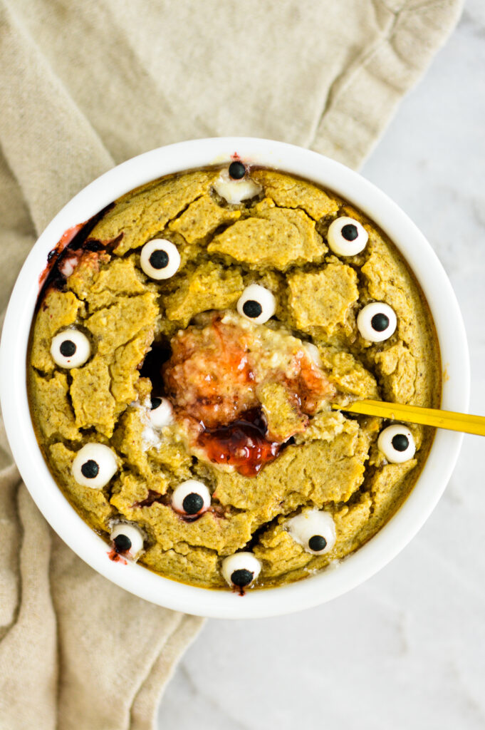 Halloween Blended Baked Oats