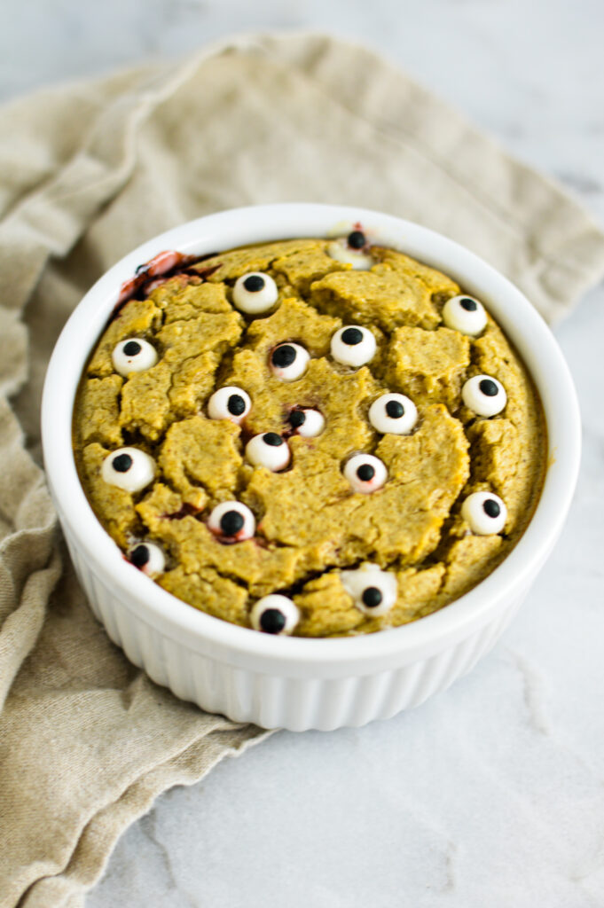 Halloween Blended Baked Oats