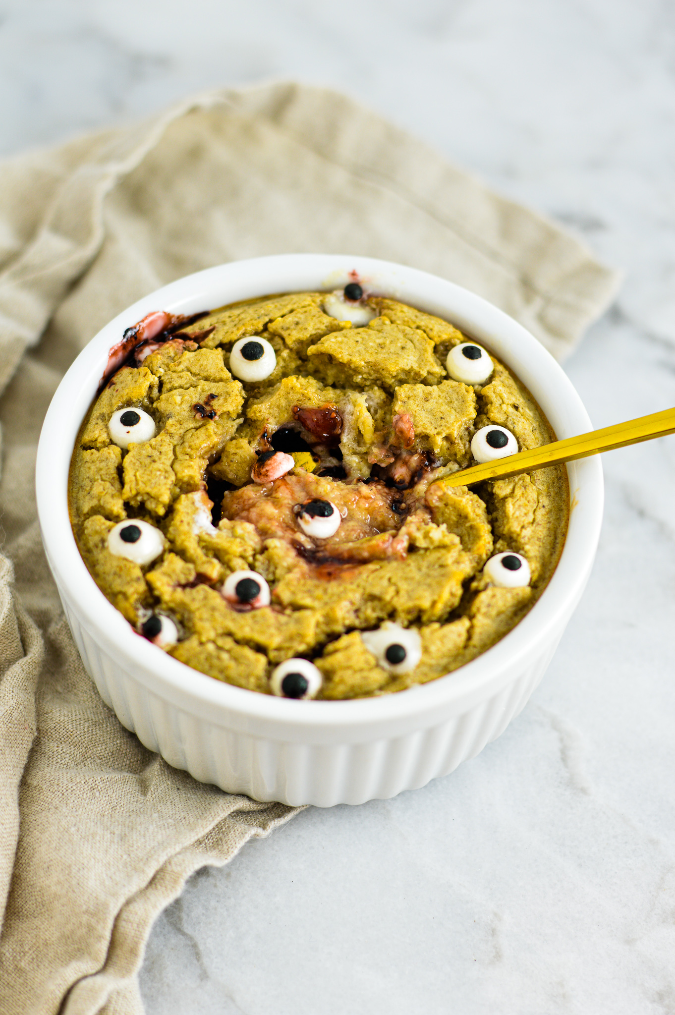 Halloween Blended Baked Oats