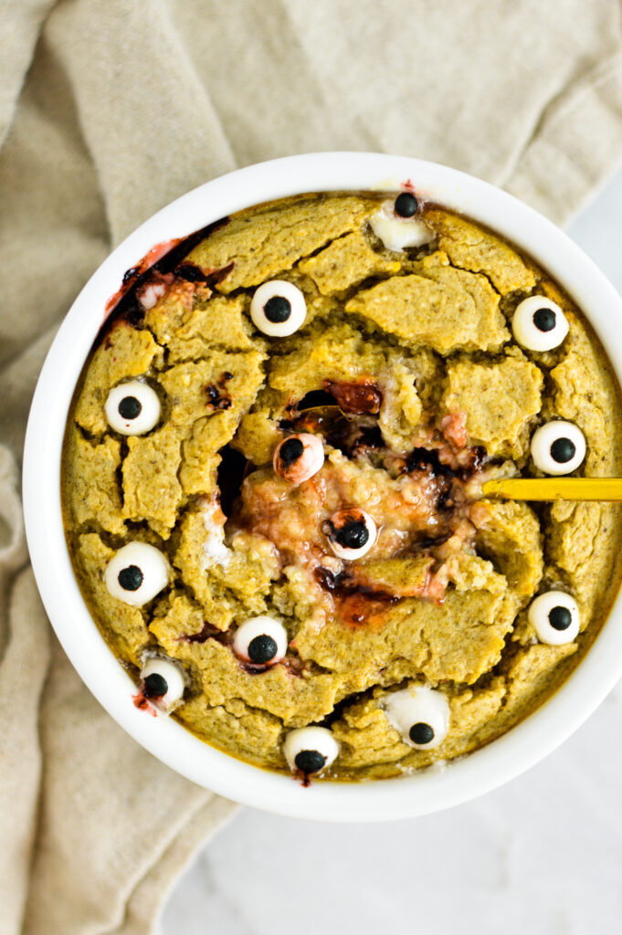 Halloween Blended Baked Oats