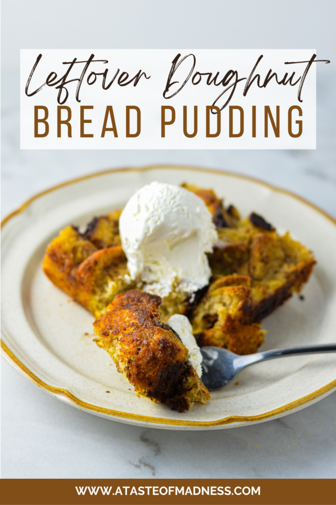 Leftover Doughnut Bread Pudding