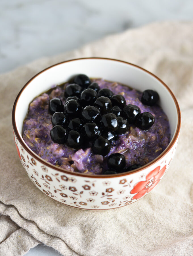 Taro Bubble Tea Oatmeal