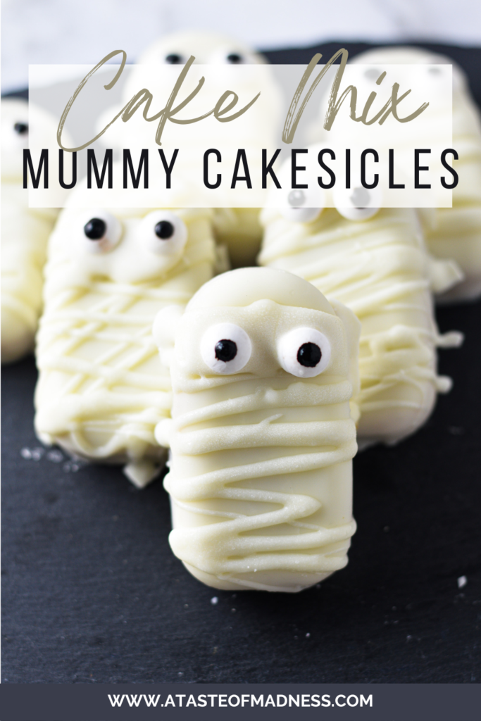 Cake Mix Mummy Cakesicles