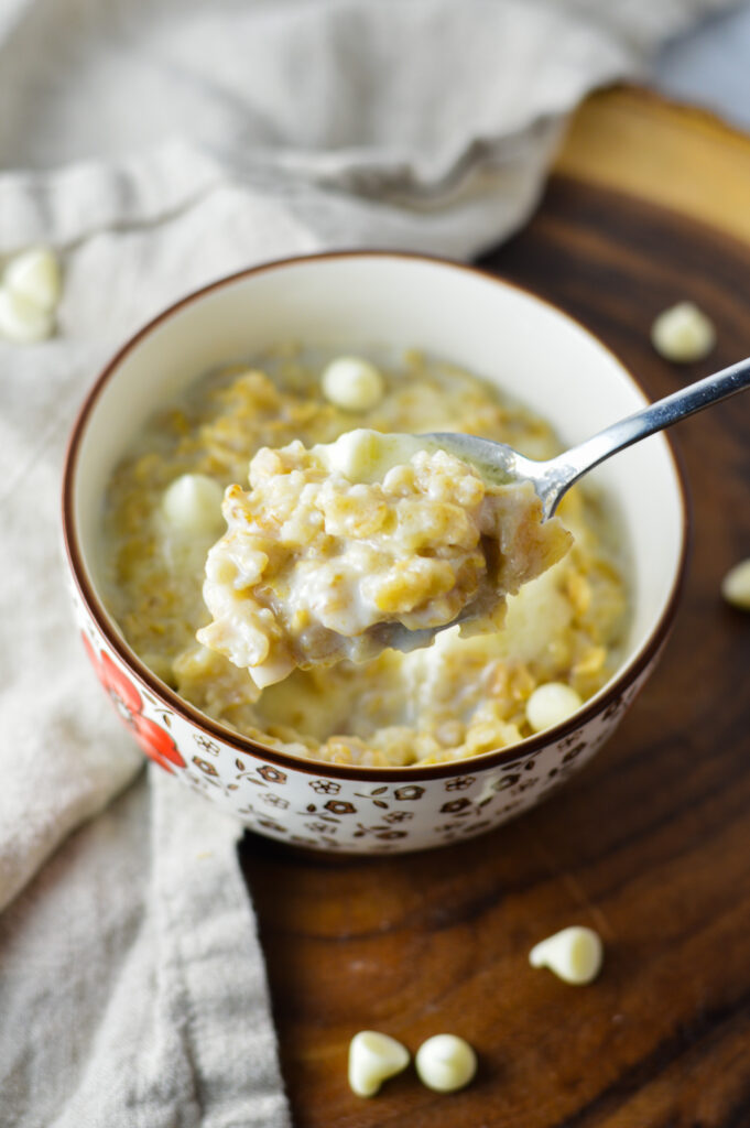 White Chocolate Cupcake Oatmeal