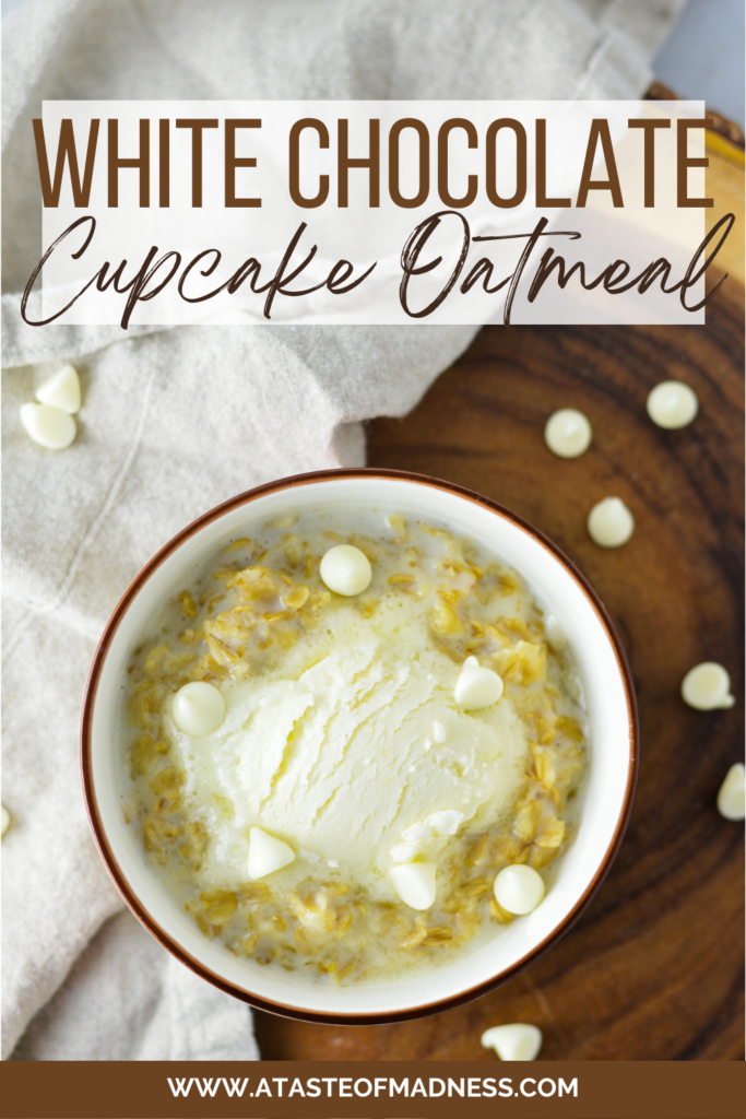 White Chocolate Cupcake Oatmeal