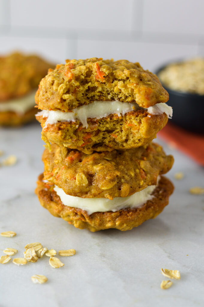 Carrot Cake Cookie Sandwiches