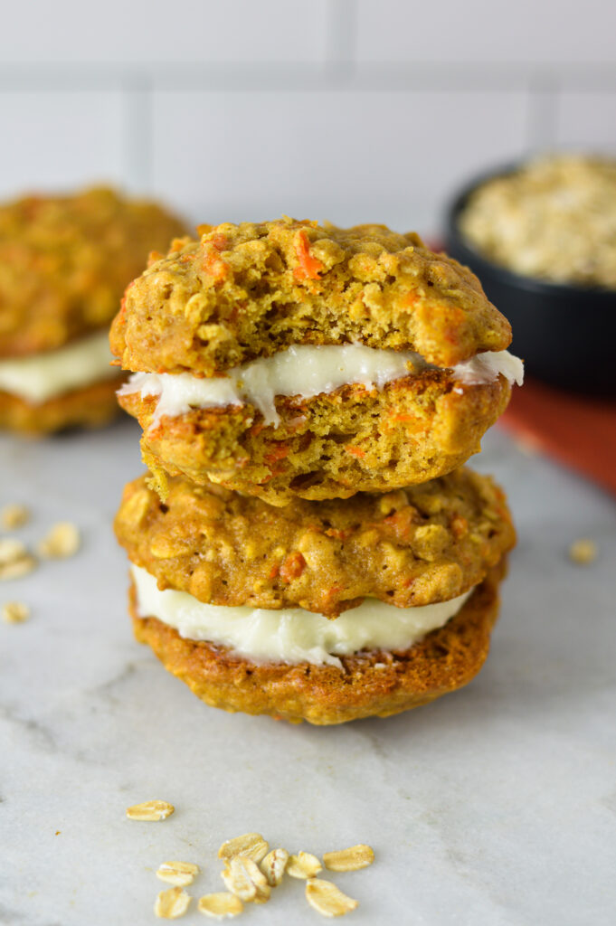 Carrot Cake Cookie Sandwiches