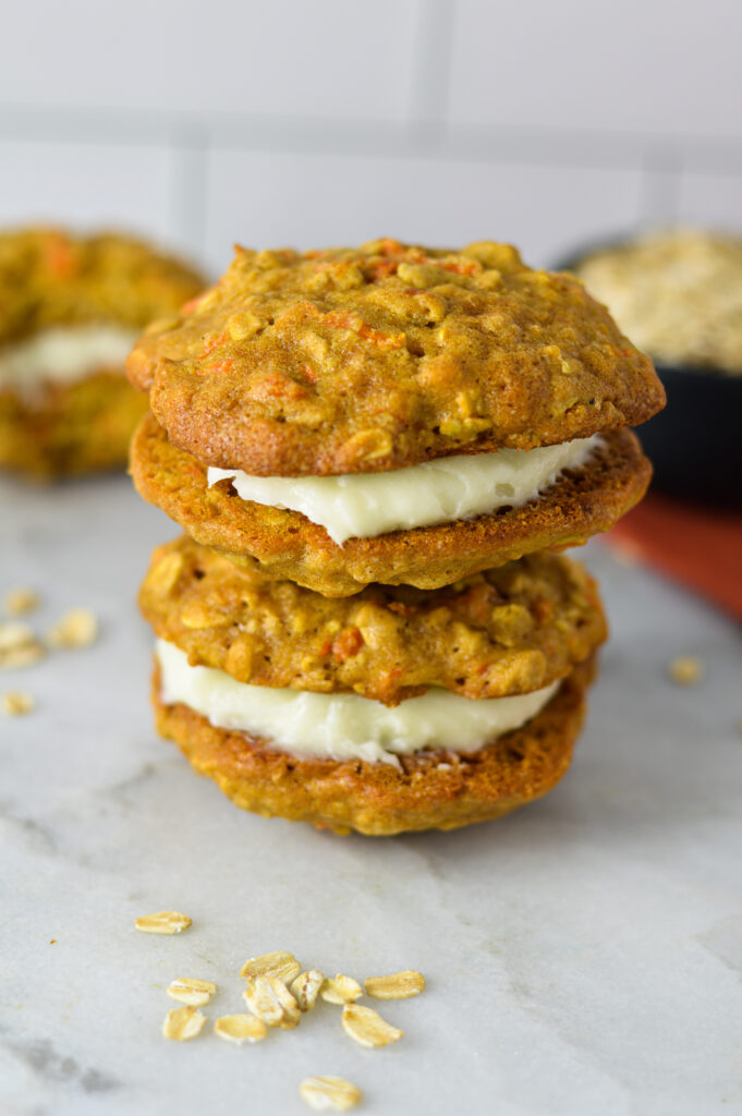 Carrot Cake Cookie Sandwiches