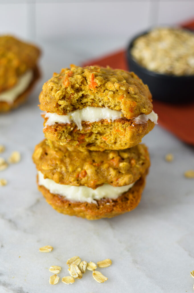 Carrot Cake Cookie Sandwiches